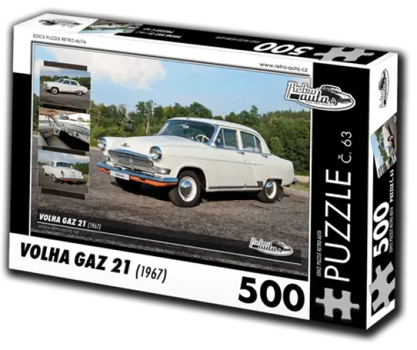 RETRO-AUTA Puzzle č. 63 Volga GAZ 21 (1967)