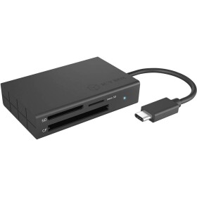 ICY BOX IB-CR401-C3, Type-C® USB 3.0 Kartenleser (CF, SD 4.0, micro SD 4.0), UHS-II, mit externá čítačka pamäťových kariet / hub USB-C® čierna; IB-CR401-C3