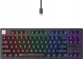 Havit Przewodowa klawiatura gamingowa RGB HAVIT KB892L (Čierna)