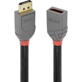 LINDY DisplayPort predlžovací kábel Konektor DisplayPort, DisplayPort zásuvka 2.00 m antracitová, čierna, červená 36497 pozlátené kontakty Kábel DisplayPort; 36497