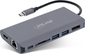 InLine InLine® 7-in-1 USB Typ-C Dockingstation, HDMI, DisplayPort, USB 3.2, SD Cardreader, PD 3.0 100W, MST
