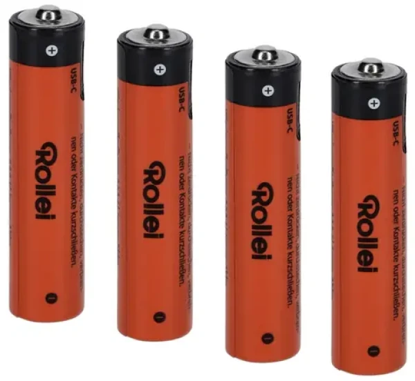 Rollei AAA / Nabíjacia batéria / USB-C nabíjanie / 4 ks v balení (20092)