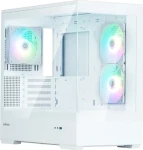 Zalman P30 V2 biela / mATX / Mini-ITX / 1x USB-A 3.0 / 1x USB-C 3.0 / 1x 120mm ARGB / bez zdroja / priehľadná bočnica (P30 White V2)