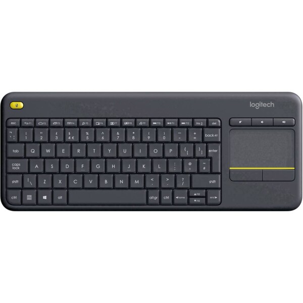 Logitech Wireless K400 PLUS CZ čierna / Bezdrôtová klávesnica / Touchpad / USB / CZ layout (920-007151)