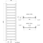 MEXEN - Bolt vykurovací rebrík/radiátor 1800 x 500 mm, 460 W, antracit W126-1800-500-00-66