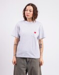 Carhartt WIP W' S/S Pocket Heart T-Shirt Ash Heather/Red S