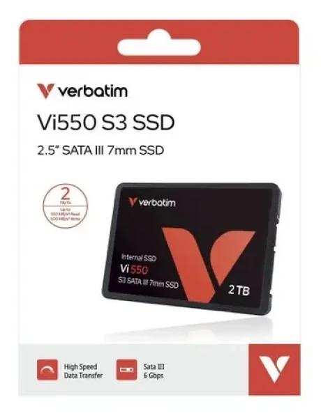 Verbatim Vi550 S3 2 TB / SSD / 2,5" / SATA III / čítanie 550 MB/s / zápis 500 MB/s / MTBF 2 mil. h (49354)