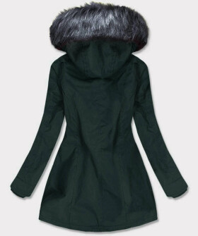 Zeleno-sivá nepremokavá dámska bunda typu parka (m-923) odstíny zelené XXL (44)