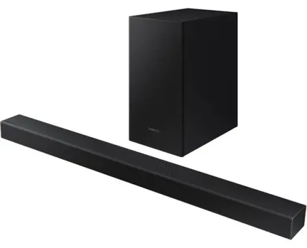 Samsung HW-T420 čierna / 2.1 kanálový soundbar / 150 W / Bluetooth / USB / optický vstup (8806090290992)