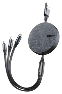 Baseus Fabric 3v1 / Kábel USB 3v1 / 1x USB-C / 1x Lightning / 1x microUSB (1BA2169)