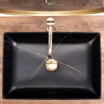 Umývadlo na dosku REA Inga Black Marble Mat REA-U8006