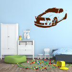 Veselá Stena Samolepka Auto Mustang Farba: biela, Veľkosť: 100 x 62 cm
