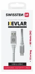 Swissten KEVLAR dátový kábel USB - USB-C 1.5m biela (71541011)
