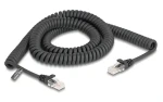 DeLock / Špirálový kábel RJ45 / Cat.5e / 3 m / čierna (87994)