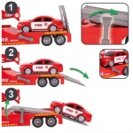 MalPlay Hasičský transportér s helikoptérou a autom