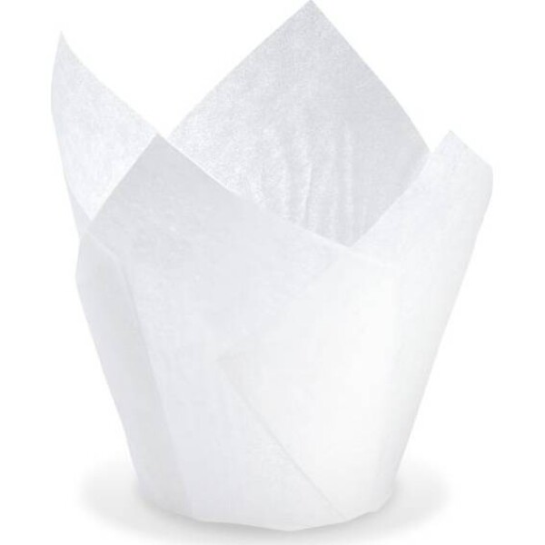 Tulipánový cukrárenský košíček biely 50 x 85 mm 100 ks - Wimex - Wimex