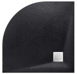 BESCO - Štvrťkruhová sprchová vanička VEXO - čierna VANKVEX90CTVRTB