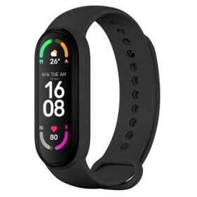 FIXED Silicone Strap Silikónový remienok pre XIAOMI Mi Band 5 amp; Mi Band 6 čierna (FIXSSTB-637-BK)