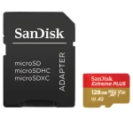 SanDisk Extreme PLUS 128 GB microSDXC / Pamäťová karta / UHS-I U3 V30 A2 C10 / SD adaptér v balení (SDSQXBD-128G-GN6MA)