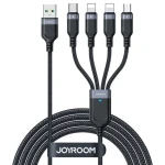 Joyroom S-1T4018A18 Nabíjací kábel USB-A (M) - USB-C + MicroUSB + 2x Lightning (M) 3.5A 1.2m čierna (S-1T4018A18 L2CM 1.2)