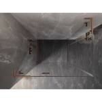 MEXEN/S - Lunar L Duo sprchovací kút dvere krídlové pravá 110 x 75, transparent, meď kartáčovaná 834L-110P-075L-65-00