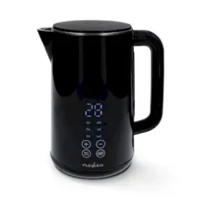 Nedis KAWK362EBK čierna / Rýchlovarná kanvica / 2200 W / 1.7 l / Plast / ukazovateľ teploty (KAWK362EBK)