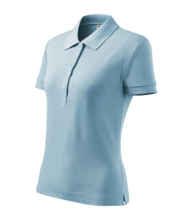 Bavlnené ťažké dámske polo tričko sky blue L