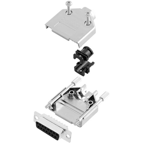 TRU COMPONENTS TCDTPKM15DMSK 7708976 sada D-SUB zásuvková lišta 180 ° Pólov: 15 spájkovaný 1 ks; 7708976