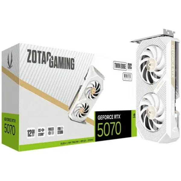 Zotac GAMING GeForce RTX 5070 Twin Edge OC W. ED / 2325 - 2542Mhz / 12288 MB GDDR7 / 192bit / 1x HDMI + 3x DP / 650W (16 (ZT-B50700Q-10P)