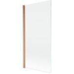 MEXEN - MIST vaňová zástena 90x150 cm 6mm 1-s, meď kartáčovaná, číra 8A9-090-001-65-00