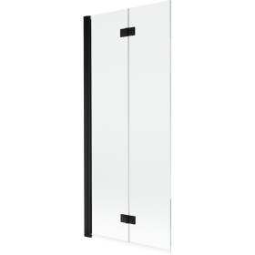 MEXEN - MIST vaňová zástena 80x150 cm 6mm 2-s, čierna, číra, ľavá 8A9-080-002-70-00-L