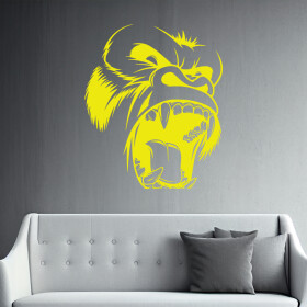 Veselá Stena Samolepka King Kong Farba: žlutá, Veľkosť: 80 x 67 cm