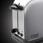 Russell Hobbs Adventure 21396-56 strieborná / Hriankovač / 1200W / 2 hrianky / nastaviteľný stupeň opečenia (21396-56)