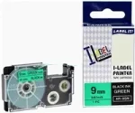 Xerox kompatibilná páska s Casio XR-9GN1 / zelený podklad / čierna tlač / šírka 9 mm / dĺžka 8 m (801L01085)