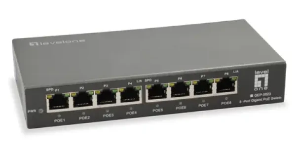 LevelOne GEP-0823 / Switch / 8x Gigabit PoE+ / 120 W / Unmanaged (GEP-0823)