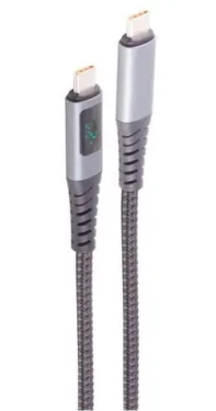 Shiverpeaks USB-C nabíjací kábel s displejom 1 m / Nabíjací kábel / USB 2.0 / 240 W PD (BS14-59025)
