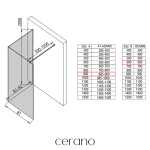 CERANO - Sprchová zástena Walk-in Onyx Corner Cube Ľ/P - 8 mm - hranatá vzpera - čierna matná, bronzové sklo - 90x60x200 CER-688300