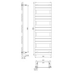 AQUALINE - BONDECO vykurovacie teleso 500x1606, čierna mat DC516B