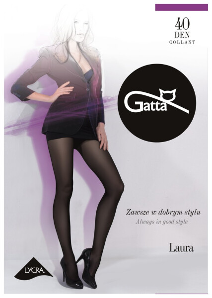 Polomatné dámske pančuchové nohavice LAURA - Lycra, 40 DEN. MOKA 5-XL
