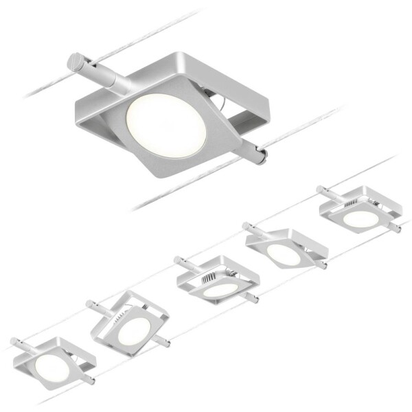 Paulmann 94420 kompletný systém lankových svietidiel pevne zabudované LED osvetlenie LED chróm (matný), chróm; 94420