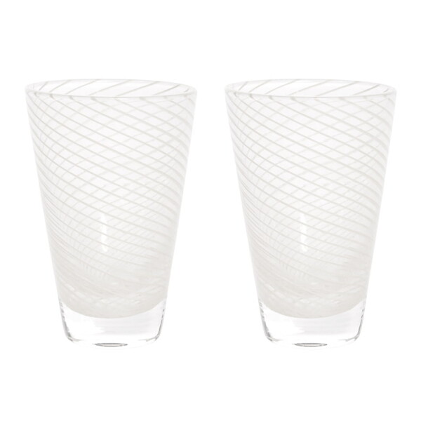 OYOY Pohár Yuka Swirl Glass Clear 250 ml – set 2 ks