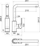 NOVASERVIS - Drezová batéria SHARP chróm 37713,0
