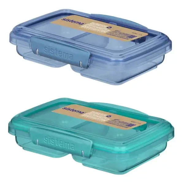 Sistema Ocean Bound Small Split Delený desiatový box s 2 oddielmi 350 ml mix farieb (9414202134912)