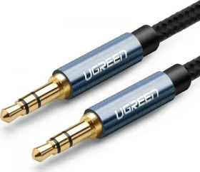 Ugreen Audio kábel Jack 3.5 mm modrá / Audio kábel / Jack 3.5 mm - Jack 3.5 mm / 1 m (UGR638BLU)