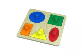 Moyo Montessori Moyo Montessori 5 geometrických tvarov na doske