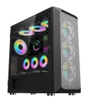 1stCool MiddleTower Wind Storm čierna / PC skriňa / Bez zdroja / 2x USB 1x USB 3.0 / Tvrdené sklo (ML-WSTORM-B)