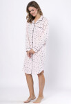 Laveza Angela 1619 dlhá/r M-2XL košeľa na gombíky světle růžová XXL