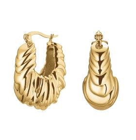 Rosefield Fashion pozlátené oválne náušnice Statement JESKG-J1054