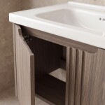 REA - Kúpeľňová skrinka s umývadlom Rivo DB86-60L-1 Dark 60cm REA-M0604