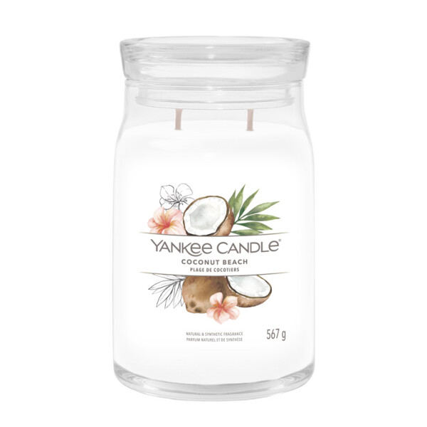 Yankee Candle Signature Coconut Beach veľký pohár 567g / doba horenia až: 90h (5038581129426)